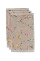 Pip Studio Gastendoek Set/3 Les Fleurs Khaki 30x50 cm