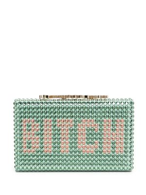 Philipp Plein pochette à détail de slogan - Vert