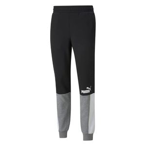 PUMA Essentials+ Block Joggingbroek Fleece Zwart