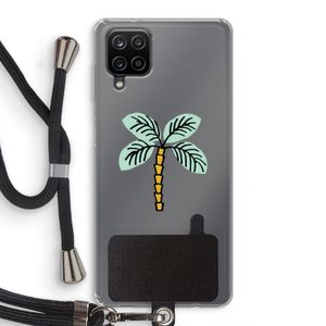 Palmboom: Samsung Galaxy A12 Transparant Hoesje met koord