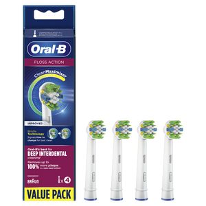 Oral-B FlossAction Opzetborstel Met CleanMaximiser-technologie, Verpakking Van 4 Stuks