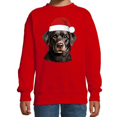 Kersttrui / sweater honden - kinderen - Labrador Retriever - rood - kerstmuts - Kerstmis Kersttrui / sweater honden - kinderen - Labrador Retriever - rood - kerstmuts - Kerstmis