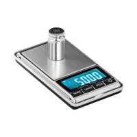 Weegschaal - Digitaal - Zakweegschaal - 500 g - 0,05 g / 200 g - 62 x 54 mm - hoes van imitatieleer