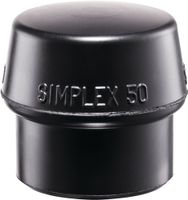Halder Kunststofhamerkop | hoofd-d. 50 mm | rubber zwart middelhard | 1 stuk - 3202.050 3202.050