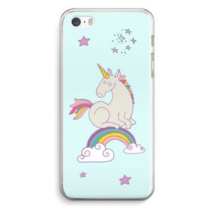 Regenboog eenhoorn: iPhone 5 / 5S / SE Transparant Hoesje