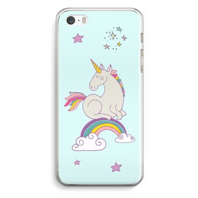 Regenboog eenhoorn: iPhone 5 / 5S / SE Transparant Hoesje