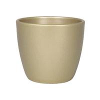 Floran Plantenpot - parelgoud - glanzend - keramiek - 13 x 12 cm