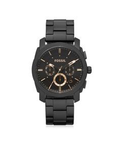 Fossil Heren Machine chronograaf zwartkleurig roestvrijstalen horloge FS4682