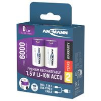 Ansmann Oplaadbaar Batterij D En Usb-c Ansmann Oplaadbaar Batterij D En Usb-c