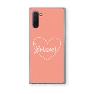 Forever heart: Samsung Galaxy Note 10 Transparant Hoesje