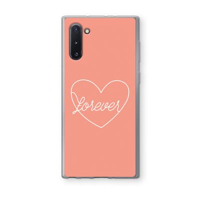 Forever heart: Samsung Galaxy Note 10 Transparant Hoesje