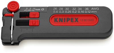 Knipex 12 80 040 SB 12 80 040 SB Draadstripper Geschikt voor: CU-kabel 0.12 tot 0.4 mm