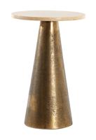 Light & Living Bijzettafel 'Ynez' Travertin, 29cm, kleur Antiek Brons