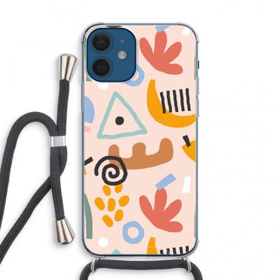 Abstract: iPhone 12 mini Transparant Hoesje met koord