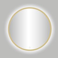 Best Design Nancy Rivoli ronde spiegel goud incl. LED verlichting Ø 120cm