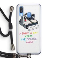 Smile: Samsung Galaxy A40 Transparant Hoesje met koord