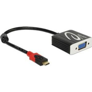 DeLOCK 62994 video kabel adapter 0,2 m USB Type-C VGA (D-Sub) Zwart