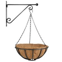 Hanging basket 35 cm met metalen muurhaak en kokos inlegvel