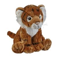 Pluche bruine tijger knuffel 30 cm speelgoed - thumbnail