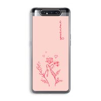 Giving Flowers: Samsung Galaxy A80 Transparant Hoesje Giving Flowers: Samsung Galaxy A80 Transparant Hoesje