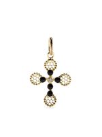 Gigi Clozeau pendentif Lace Cross en or 18ct pavé de diamants - thumbnail