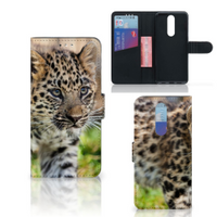 Alcatel 3 (2019) Telefoonhoesje met Pasjes Baby Luipaard - thumbnail