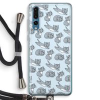 Poezen: Huawei P20 Pro Transparant Hoesje met koord