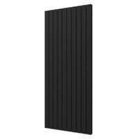 Plieger Designradiator Cavallino Retto Dubbel 1936 Watt Middenaansluiting 180x75,4 cm Donkergrijs Structuur