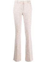 LIU JO pantalon en tweed à coupe évasée - Rose