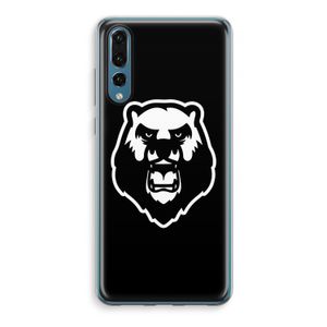 Angry Bear (black): Huawei P20 Pro Transparant Hoesje