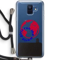 Run The World: Samsung Galaxy A6 (2018) Transparant Hoesje met koord