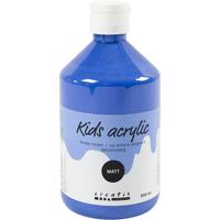 Creativ Company Acrylverf mat, blauw, 500 ml/ 1 fles