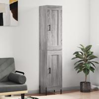 Hoge kast 34,5x34x180 cm bewerkt hout grijs sonoma eikenkleurig