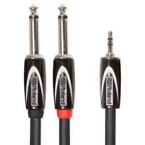 Roland Mini Jack Stereo to 2x Jack Mono cable - 1,5 meter