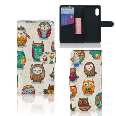 Samsung Xcover Pro | Telefoonhoesje | Met pasjeshouder | Vrolijke Uilen