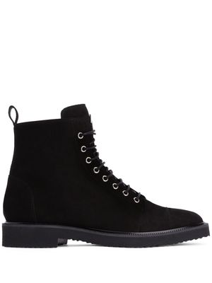 Giuseppe Zanotti bottines en daim à lacets - Noir