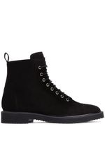 Giuseppe Zanotti bottines en daim à lacets - Noir - thumbnail