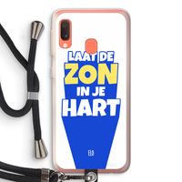 Laat de zon in je hart: Samsung Galaxy A20e Transparant Hoesje met koord Laat de zon in je hart: Samsung Galaxy A20e Transparant Hoesje met koord