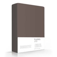Flanellen Lakens Romanette Taupe-200 x 260 cm