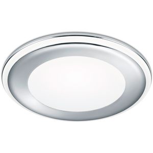 LED Spot - Inbouwspot - Trion Auran - 10W - Warm Wit 3000K - Rond - Mat Chroom - Kunststof