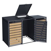 4gardenz® Containerombouw Modulair - Kliko Ombouw Berging - Hoogwaardig Materiaal - Weerbestendig - Antraciet