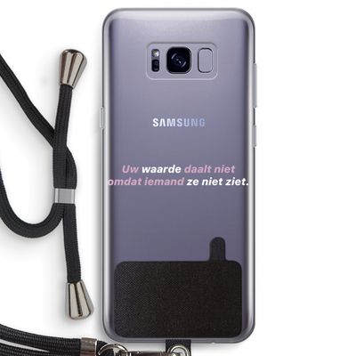 uw waarde daalt niet: Samsung Galaxy S8 Transparant Hoesje met koord