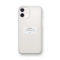 Reminder: iPhone 12 mini Transparant Hoesje