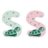 Small Foot - houten dieren kinderletter - s Small Foot - houten dieren kinderletter - s
