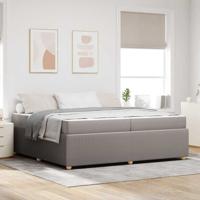 Bedframe met matras met matras Taupe 200 x 200 cm Stof