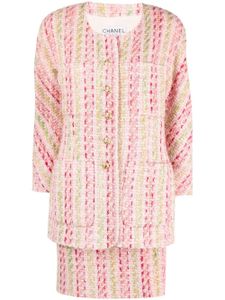 CHANEL Pre-Owned tailleur-jupe en tweed (années 1980) - Rose