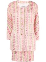 CHANEL Pre-Owned tailleur-jupe en tweed (années 1980) - Rose