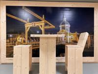 Steigerhouten Statafel - een Prachtige Bartafel voor Horeca, Tuin of Evenementen