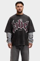 Label Garment Double Layered T-Shirt Grijs - Maat S - Kleur: Grijs | Soccerfanshop