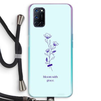 Bloom with grace: Oppo A72 Transparant Hoesje met koord